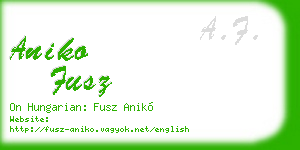 aniko fusz business card